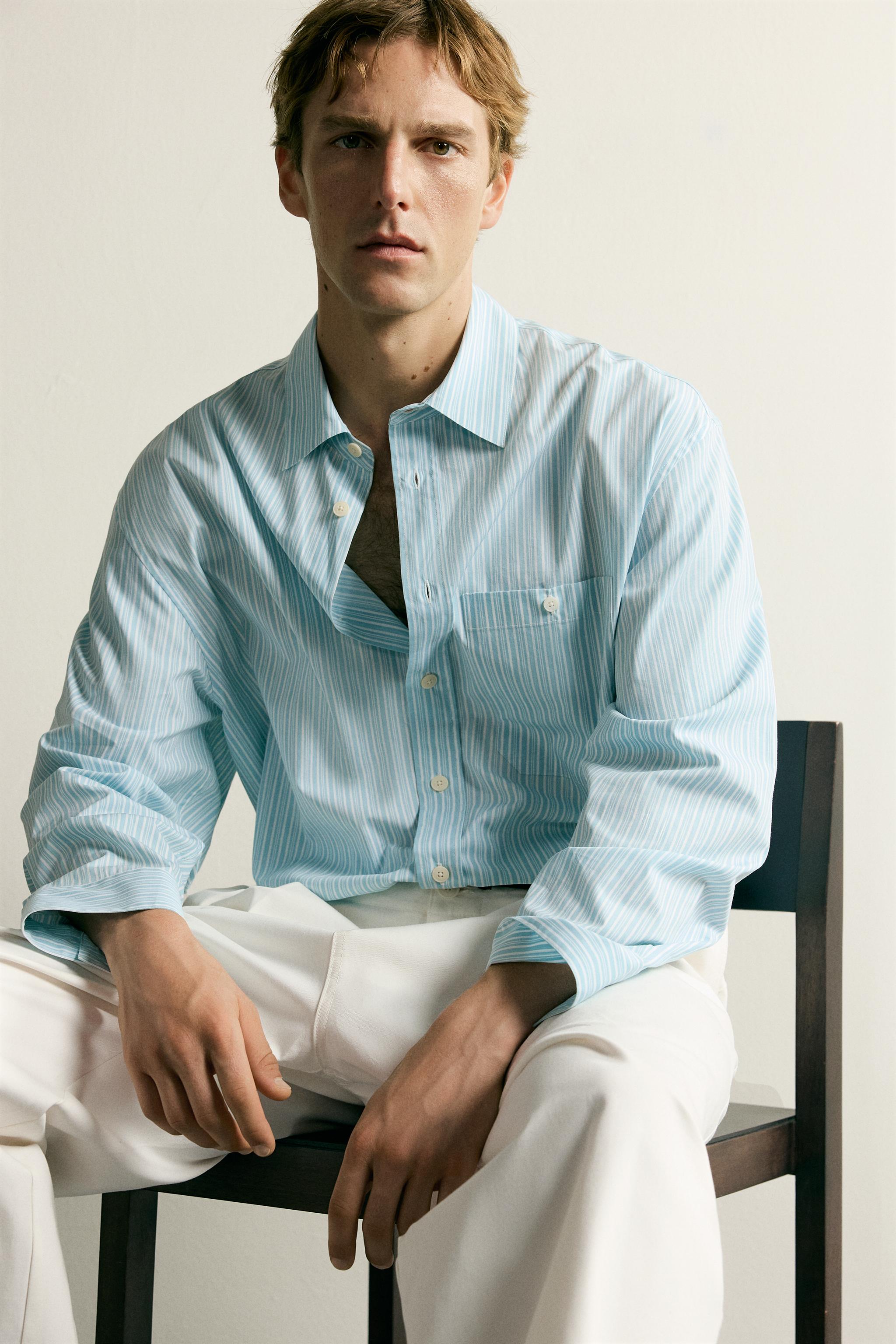 STRIPED BOXY FIT SHIRT